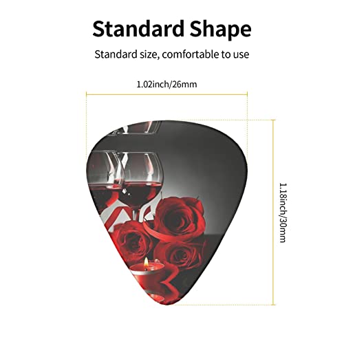 Ensemble de 12 médiators de guitare en verre à vin rouge rose et bougie pour guitare acoustique, guitare électrique… - Les Beatles, Paul McCartney, John Lennon, RIngo Starr, George Harrison Ensemble de 12 médiators de guitare en verre à vin rouge rose et bougie pour guitare acoustique, guitare électrique… – Image 5