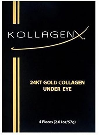 KollagenX 24KT Gold Collagen Under Eye Unit, 0.43 fl oz, 4 Piece