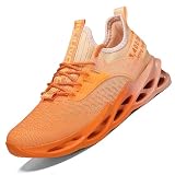 [XXG] スニーカー メンズ レディース スポーツシューズ ランニング ジョギング ウォーキング トレーニング 軽量 通気性 快適 滑り止め スリッポン 運動靴 オレンジ 26.0 cm