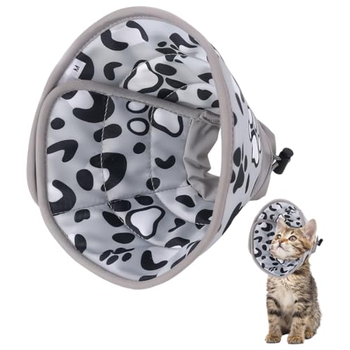 Collare Elisabettiano Gatto Morbido, Collare Elisabettiano Cane Regolabile, Collare Protettivo Gatto Cane per Recupero Postoperatorio,Collare Anti Morso o Leccato