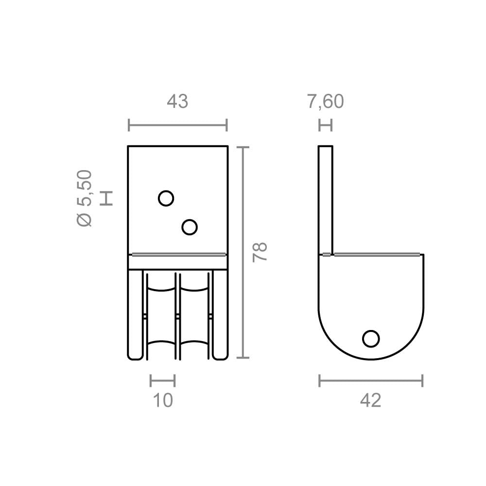 Image secondaire de Poulie Avant Blanche pour Pergola - Double Corde 8 mm - Micel