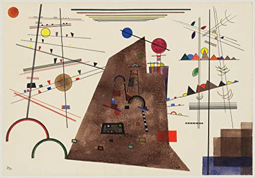 Kandinsky toile Du lourd entre la lumière pour décoration salon moderne et élégante