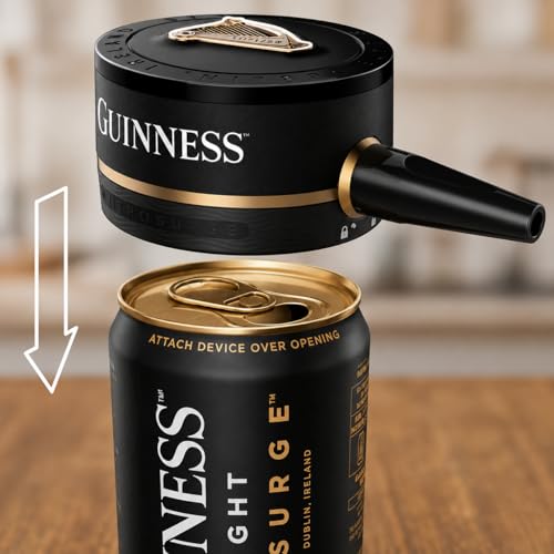 Guinness Draught Nitrosurge Device, Stout Beer, Perfect Pub Pour at Home, Rich Smooth Head & Sweetness of Malt Balanced with Hops, Cans Sold Separately, Device Only, Black by Guinness - Image 2
