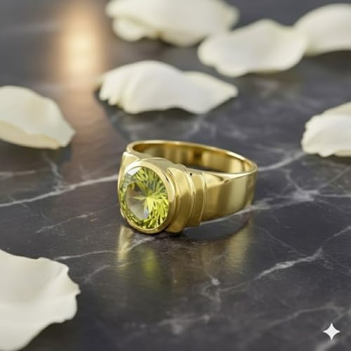Image of 55Carat Choose Your Color Natural Birthstones 18 K Gold Plated Ring Bold Statement Jewellery Sizes 4-13
