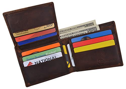 MARSHAL Guadalupe Virgin Logo RFID Genuine Leather Mens Bifold Wallet4