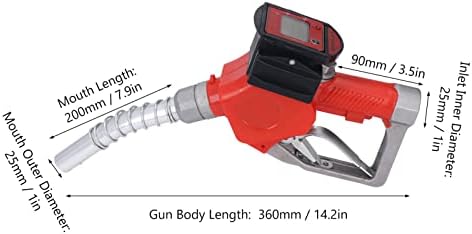 Miniatura 2 de Boquilla de combustible automática BSP de 1 pulgada Boquilla de apagado automático Medidor de flujo digital de aleación de aluminio para llenado