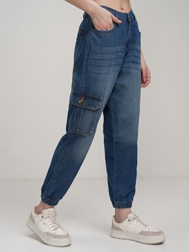 Image of Tokyo Talkies Women's Jogger Regular Mid-Rise Jeans Pant
