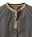 Legendary Whitetails Mens Long Sleeve Henley Shirt Button Up Casual Fit 100% Cotton, Charcoal, LRG