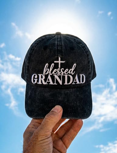Image of InnoBeta Blessed Grandad Gifts Hat for Men, Grandad Gifts for Christmas, Birthday, Adjustable Embroidered Baseball Cap