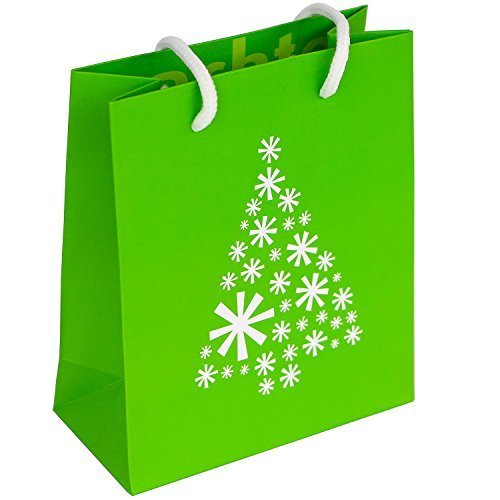 immi 5 Geschenktüten, Alternative für Geschenkpapier (Weihnachtsbaum)