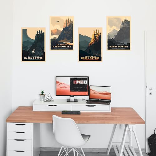 Image of CodersParadise Plastic Harry Wall Posters - Pack Of 6 | 8X12 Inch (A4 Size) | Wall Poster For Home Bedroom And Aesthetics | Included Glue Dots