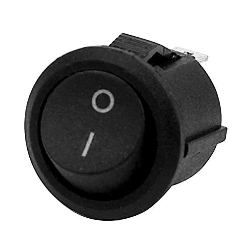 Interrupteur à Bouton Poussoir étanche – 2 Pièces, 16 Mm, 3A/250V, Noir – Pour Bateaux, Voitures, équipements électriques Divers