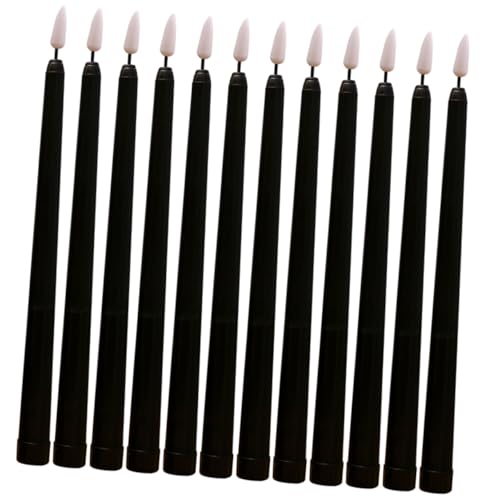 Bougies à piles noires pour une décoration de Noël magique
