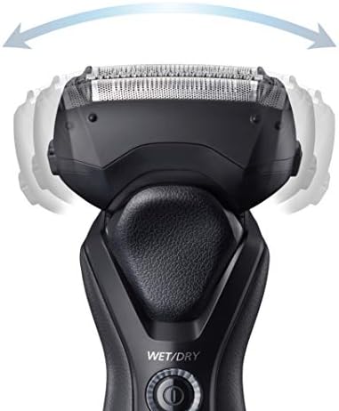 Panasonic Series 500 ES-RT37 3-ostrzowa golarka elektryczna, ostrza z nanoszlifem pod kątem 30°, dokładne ostrza pod kątem 45°, elastyczna obrotowa głowica, czarna