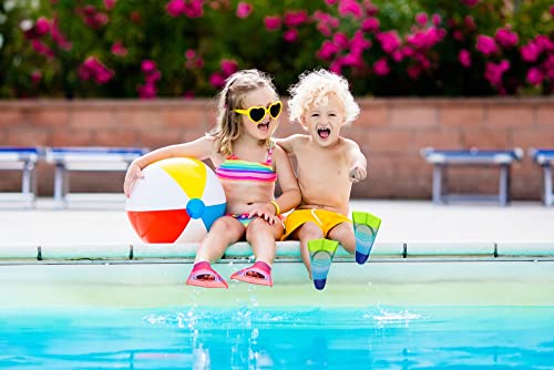 Prsca Aletas de natación para niños, aletas cortas para jóvenes, aletas de natación, aletas de entrenamiento de natación para natación, para niños, niñas, niños principiantes - imagen 5