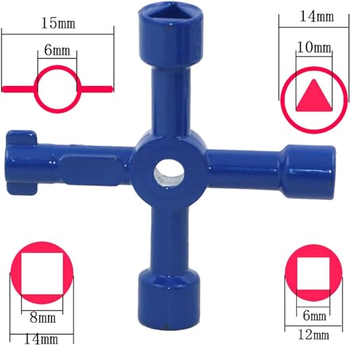 Clé multifonctionnelle pour vanne d'ascenseur et trou carré de commande - 4