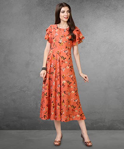 Image of QIQI Women's Crepe A-Line Maxi Casual Dress