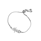 WESIEVYA Pulsera de Mujer de Metal Ajustable Diseño Ondulado, Elegante y Antióxido, Joyería de Moda Adecuado para Obsequio y Uso Diario