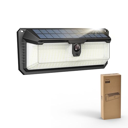 Evita zonas oscuras con la lámpara solar exterior PHILIPS de 258 LED para valla y jardín