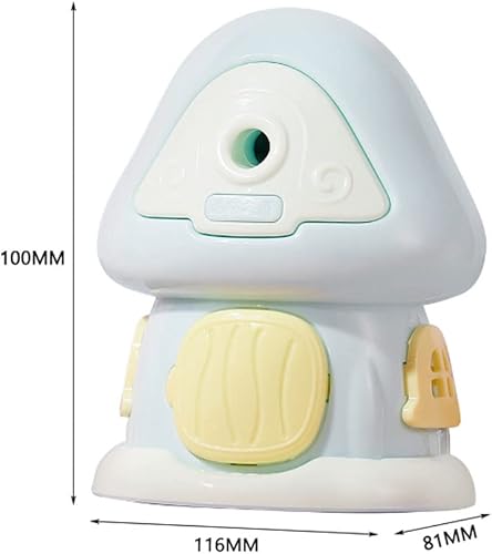 Miniatura 2 de JITEM Sacapuntas creativo de hongos Sacapuntas con manivela de dibujos animados con bandeja de virutas de gran capacidad para lápices de colores,