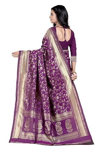 Image of Women's Banarasi Saree Pure Kanjivaram Silk Saree Soft Party Saree collections With Blouse Piece for Wedding saree