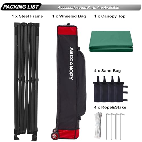 Image of ABCCANOPY Patio Pop Up Canopy Tent 10x15 Commercial-Series (Forest Green)