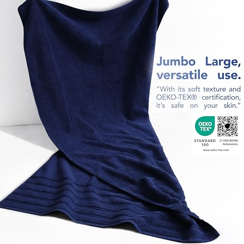 Image of American Soft Linen 100% Cotton Luxury Turkish Towels, 2PC 35x70 Bath Sheet | Soft Absorbent Quick Dry OEKO Tex Standard 100 Certificated Durable Machine Washable Breathable Premium Hotel Quality