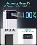 Chargeur portable de la banque d'électricité 32000mAh Production de la banque d'électricité 5V3A Chargeur portable à recharge rapide avec intégré LED Affichage compatible avec les smartphones et tous USB Dispositifs (blancs)
