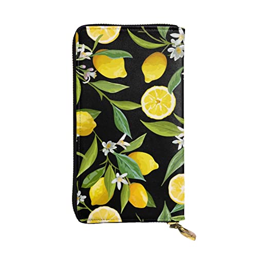 Portefeuille multi-compartiments pour femme en cuir jaune anti-panne