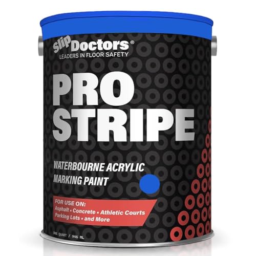 Pro Stripe Line Marking Paint – Courts, Parking Lots & Surface Restoration - (Safety Blue, 1