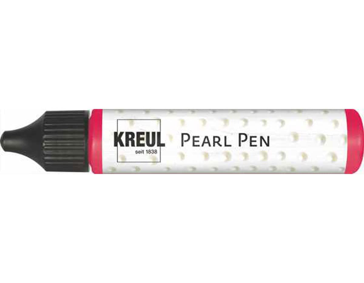 KREUL 92329 - Penna perlata nera 29 ml, vernice ad effetto a base d'acqua per l'aspetto perlato, abbellimenti decorativi su carta, cartone e tessuti