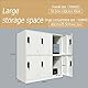 MECOLOR 4,6,9 Tür Metall Büroschrank Mitarbeiter verwenden kleine Schließfächer Schlafzimmer Würfel Schließfach, Wohnzimmer und Schule Locker, Home Locker Organizer Lagerung für Kinder(Full White-6D)