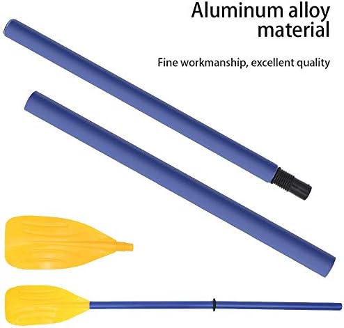 Hands DIY 2PCS Kayak Paddles,Paddles Oars Folding Adjustable Length Canoe Boat Oars Detachable Double Ended paddles with Anti-slip Rubber Ring for Dinghy Canoe Raft Sailing Eye-catching Yellow