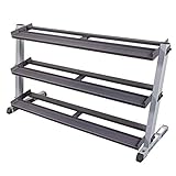IRON COMPANY Body-Solid 3 Tier Horizontal Dumbbell Rack