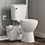 MaceratingFlo 19 Inch Upflow Toilet With 600W Pump, Macerating Toilet System with ADA Comfort & Tall Height, 3 Inlets Flush Up System for Basement & Tight Spaces, Include Extension Pipes, Easy Setup