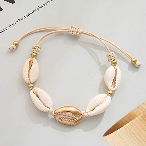 Amosfun Kit de joias de concha boêmia com 2 peças, colar de praia, pulseira para brindes de festa ná