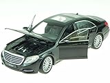 Material: Druckguss Mercedes W222 S-Klasse 2013 schwarz Modellauto 24051 Welly 1:24