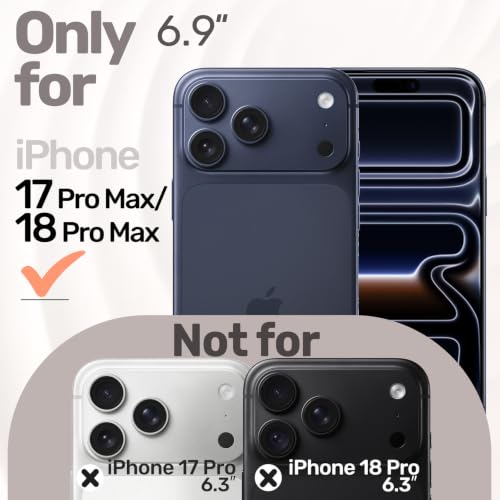 JETech Silikon Hülle für iPhone 18 Pro Max/17 Pro Max, Dunkelblau – Ansicht 2