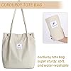 Cord Tasche Damen Tote Bag, Cord Umhängetasche Mode Handtasche Beutel Lässige Stofftasche für Alltag, Büro, Schulausflug und Einkauf #1