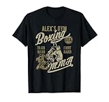 Alex's Gym Boxe MMA R�tro Design pour Le nom Alex T-Shirt