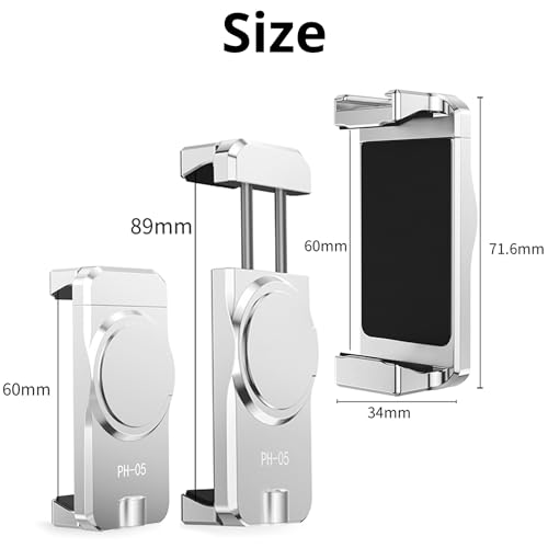 HAFOKO OM6 Metal Magnetic Phone Holder with Cold Shoe for Microphone Smartphone Tripod Mount Compatible for DJI OM 6 /OM 5/OM 4 Smartphone Handheld Gimbal Stabilizer Accessories
