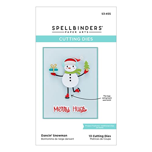 Muñeco de nieve bailando de papel y plantillas de corte Tiempo de oropel navideño 5