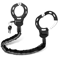GuKKK E Scooter Schloss,Handschellenschloss mit Schlüssel, Fahrradschloss für E Scooter mit Gummi-Lock-Hülse, 92CM, 1.5KG, Hochsicherheitsschloss ideal für Scooter, Fahrrad & E-Bike, Motorrad