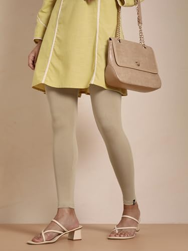 Image of TWIN BIRDS Women Viscose Ankle Leggings | Stretchable Kurti Wear Bottom