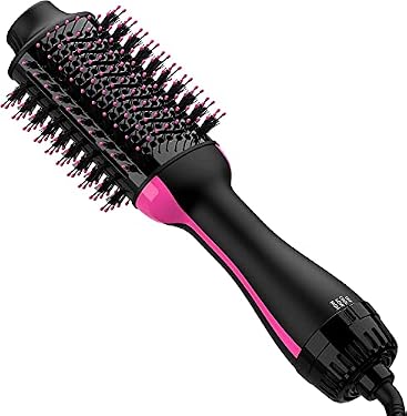 AMAZON - Hair Dryer Brush One-Step Blow Dryer Brush Upgraded 4 in 1 Hair Blow Dryer and Styler Volumizer with Negative Ion Anti-frizz Ceramic Titanium Barrel Hot Air Brush Hair Straightener Brush