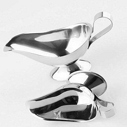 Fityle – Jarra de molhos de aço inoxidável, jarra de molho de metal para molho, molho, prata, 3 tama