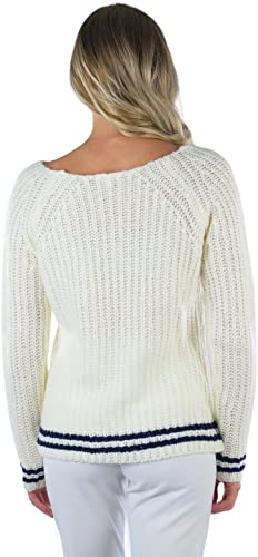 Image of ToBeInStyle Women's Classic Long Sleeve V-Neck Pullover Sweater
