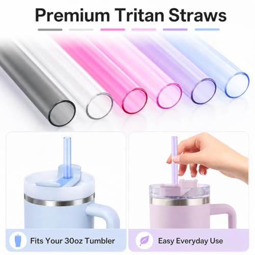 Image of Joshey Replacement Straws for Stanley Quencher 30oz Tumbler, 6 Pack