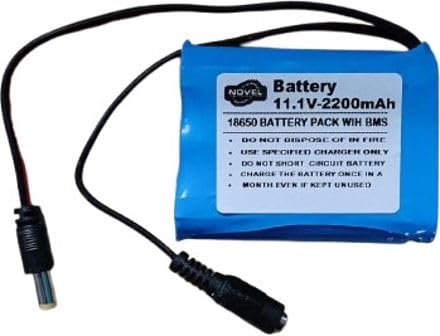 NOVEL 11.1V 2200mAh Lithium-Ion Battery Pack with BMS Protection Board | Rechargeable Power Source for Robotics, Security Devices, LED Systems and DIY Projects-image-33