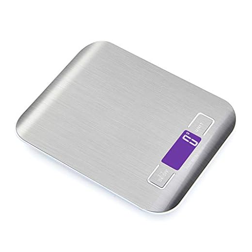 Digital köksvåg med tarafunktion 5 kg/10 kg gram och ounce multifunktionsvåg  Rostfritt stål Silver (Storlek: 10 kg/1g)